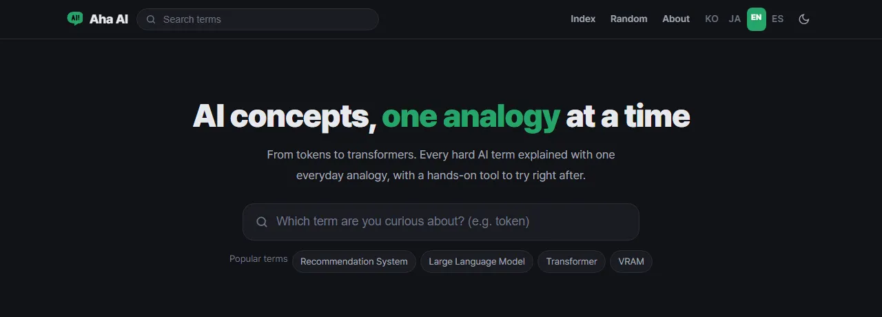 Aha AI in English: a dictionary of AI terms