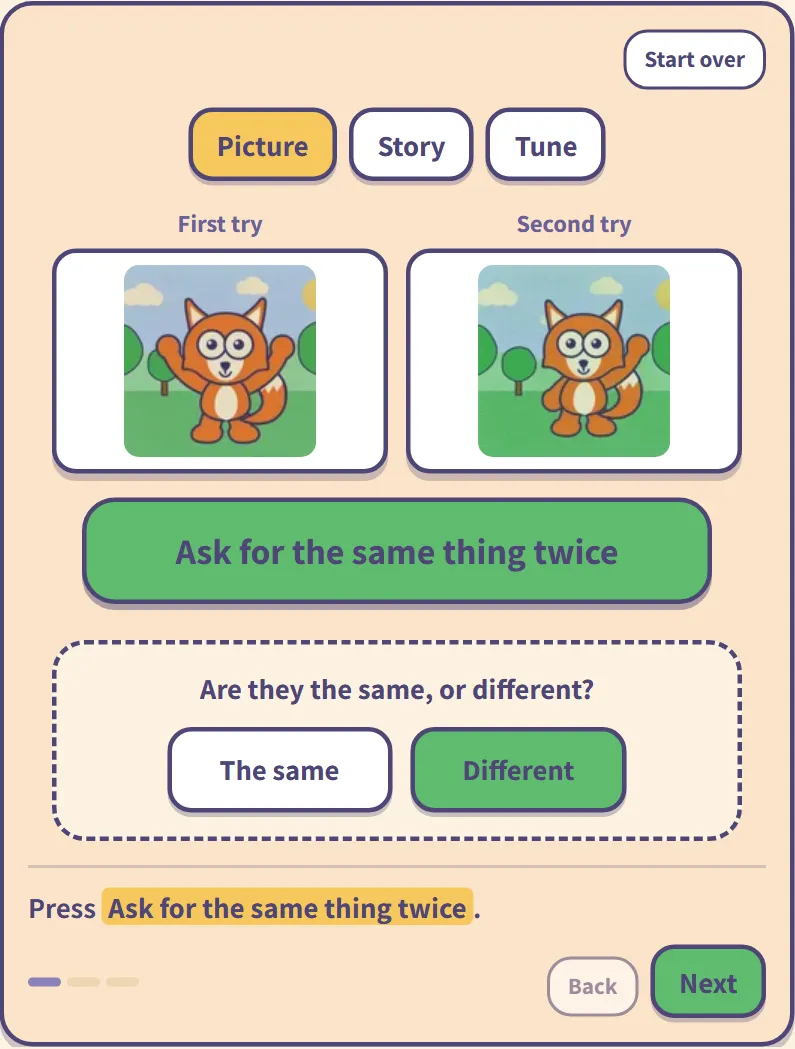 Chapter 4 hands-on: the same order asked twice, with the two results side by side