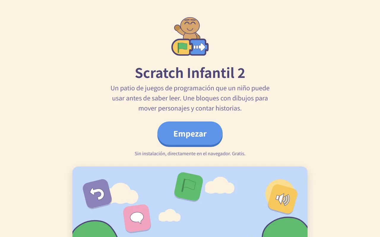 Scratch Infantil 2: un espacio de juego de programación para niños pequeños